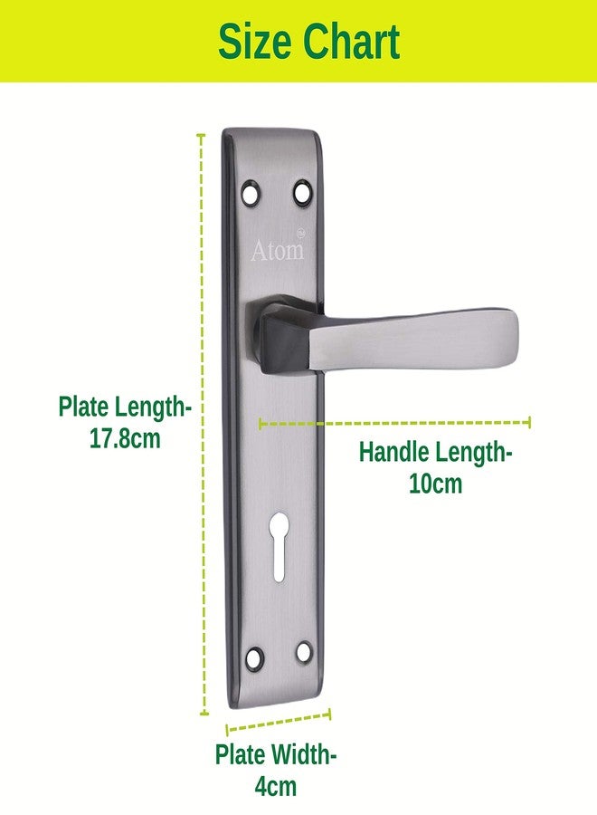 Atom Heavy Duty Mortise Door Lock for Bedroom, Living Room, Main Door, Black Silver Finish | 3 Keys | 6 Lever Double Stage Lockset for House Hotel Office(1002KY) - Image 4